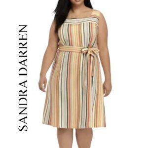 Sandra Darren Multicolor Striped Dress